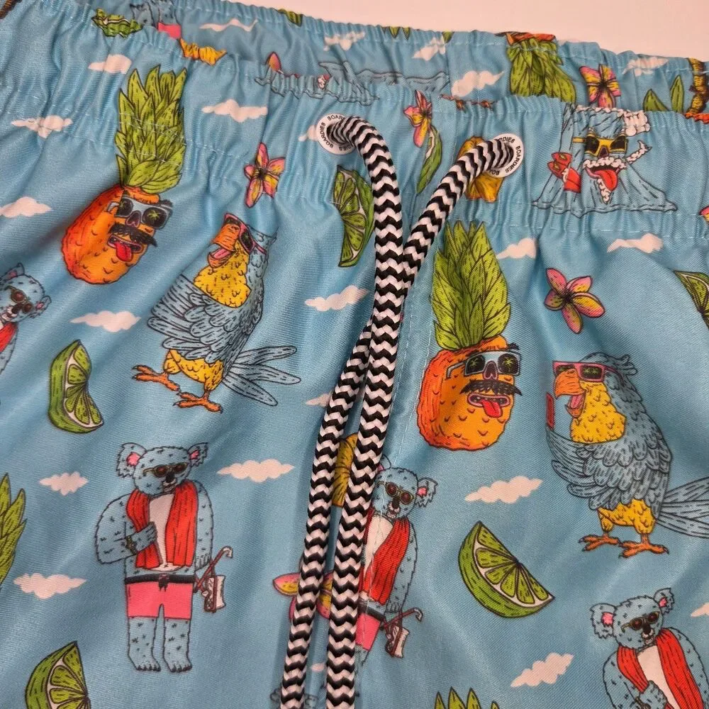 BOARDIES Swim Shorts Mulga Koala Blue Tropical Medium